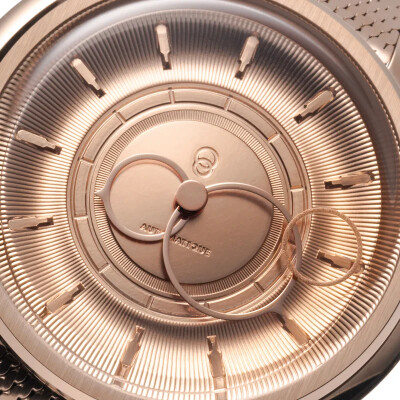 Montre BeauBleu La Pièce N.2 or rose bracelet acier or rose