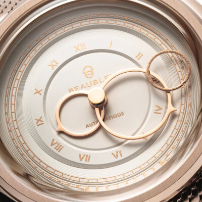 Montre BeauBleu La Pièce N.1 champagne bracelet acier or rose