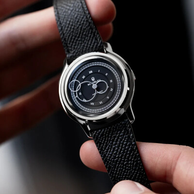 Montre BeauBleu La Pièce N.1 graphite bracelet acier