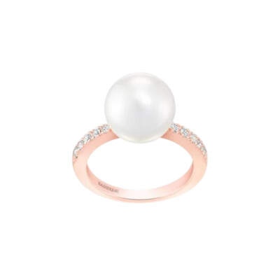 Bague 1897 en or rose, perle d'eau douce et diamants
