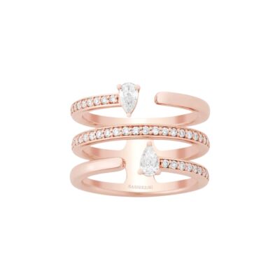 Bague Infini en or rose et diamants