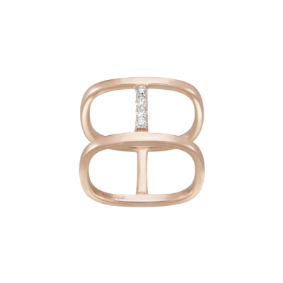 Bague SoHo en or rose et diamants