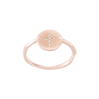 Bague Luna B en or rose et diamants
