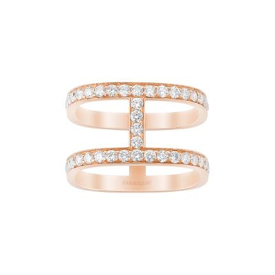 Bague SoHo en or rose et diamants