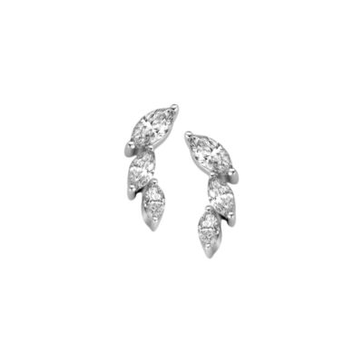 Boucles d'oreilles Infini en or blanc et diamants