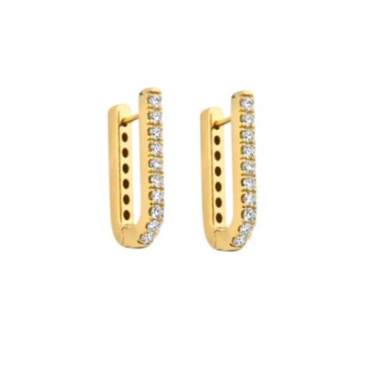 Boucles d'oreilles créoles SoHo en or jaune et diamants