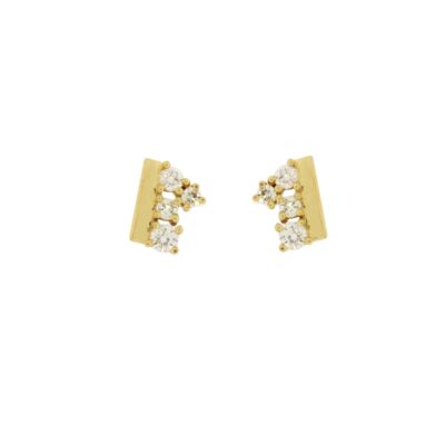 Boucles d'oreilles Infini en or jaune et diamants