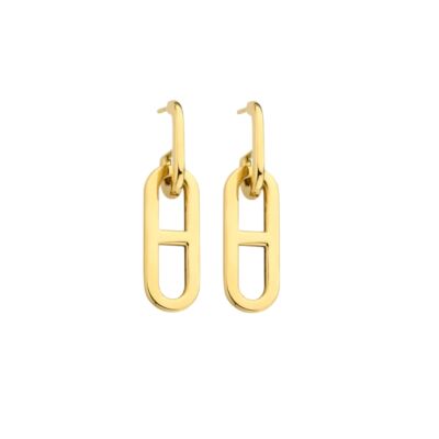 Boucles d'oreilles pendantes en or jaune