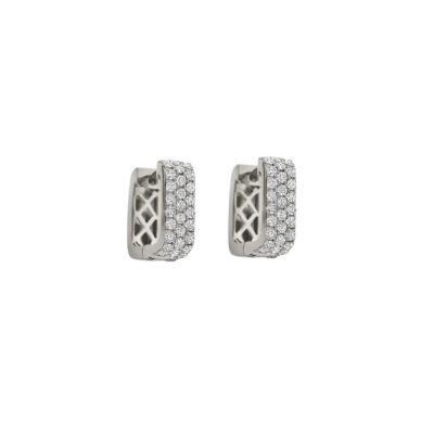 Boucles d'oreilles créoles SoHo en or blanc et diamants