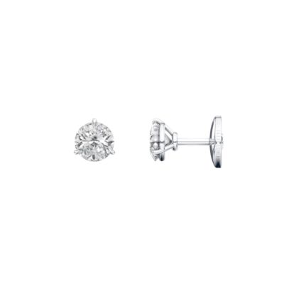 Boucles d'oreilles Infini en or blanc et diamants