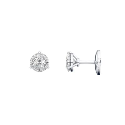 Boucles d'oreilles Infini en or blanc et diamants