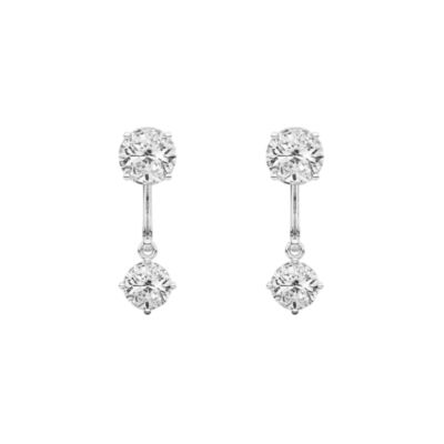 Boucles d'oreilles Infini en or blanc et diamants