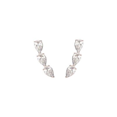 Boucles d'oreilles Infini en or rose et diamants