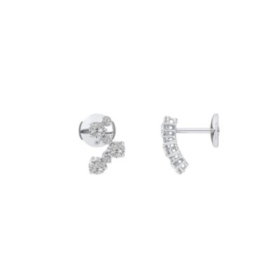 Boucles d'oreilles Infini en or blanc et diamants