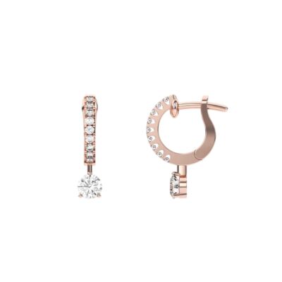 Boucles d'oreilles Infini en or rose et diamants