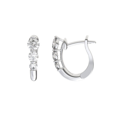 Boucles d'oreilles Infini en or blanc et diamants