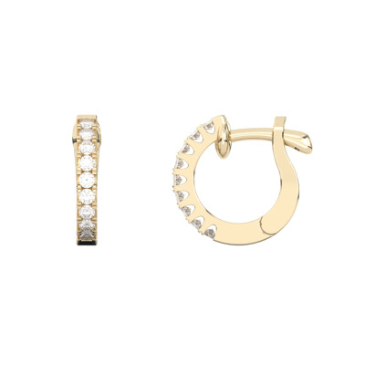 Boucles d'oreilles Infini en or jaune et diamants