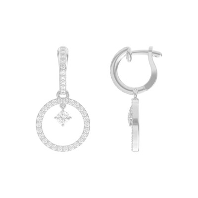 Boucles d'oreilles Infini en or blanc et diamants