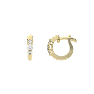 Boucles d'oreilles Infini en or jaune et diamants