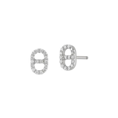 Boucles d'oreilles en or blanc et diamants
