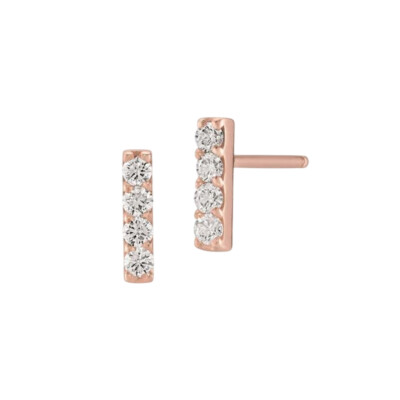 Boucles d'oreilles SoHo en or rose et diamants