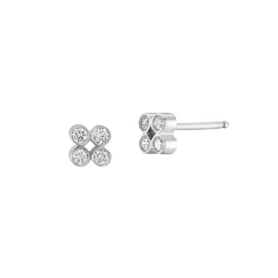 Boucles d'oreilles Bulles en or blanc et diamants