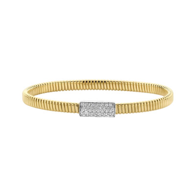 Bracelet SoHo en or jaune, or blanc et diamants
