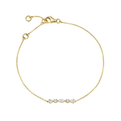Bracelet Infini en or jaune et diamants
