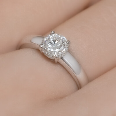 Bague Infini en or blanc et diamant certifié