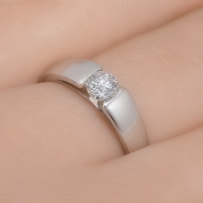 Bague Bulles en or blanc et diamant certifié