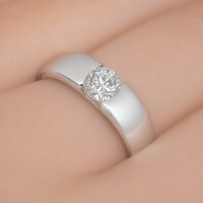 Bague Bulles en or blanc et diamant certifié