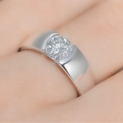 Bague Bulles en or blanc et diamant certifié