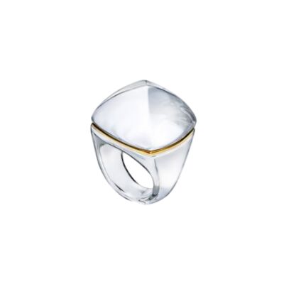 Bague Baccarat Médicis en cristal clair
