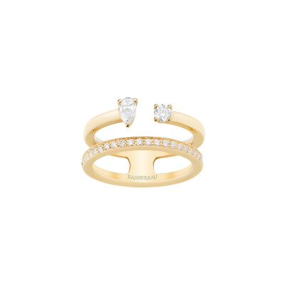 Bague Infini en or jaune et diamants