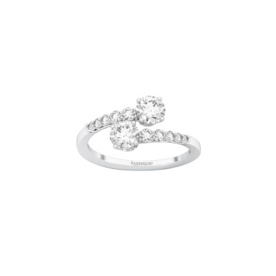 Bague Infini en or blanc, diamants certifiés et diamants