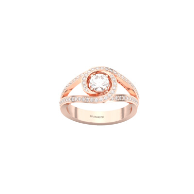 Bague 1897 en or rose et diamants