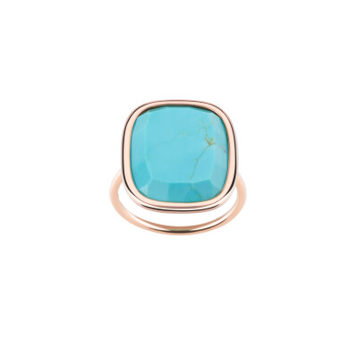 Bague Luna B en or rose et turquoise