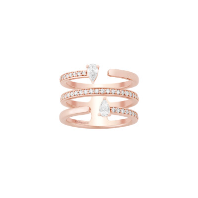Bague Infini en or rose et diamants