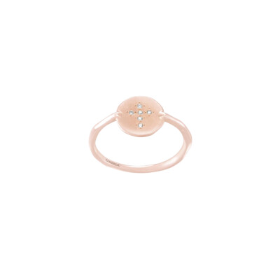 Bague Luna B en or rose et diamants
