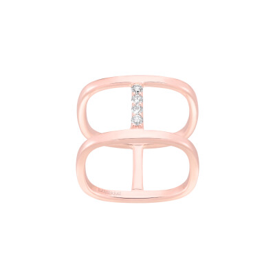 Bague SoHo en or rose et diamants