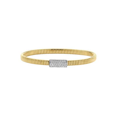 Bracelet SoHo en or jaune, or blanc et diamants
