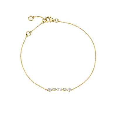 Bracelet Infini en or jaune et diamants