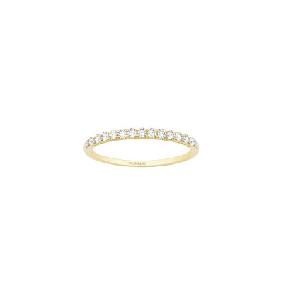 Alliance Bulles en or jaune et diamants