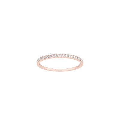Alliance Infini en or rose et diamants