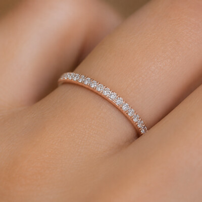 Alliance Infini en or rose et diamants