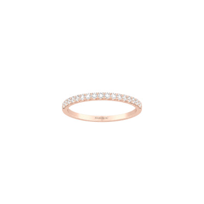 Alliance Infini en or rose et diamants