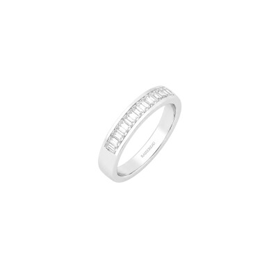 Alliance Art Déco en or blanc et diamants