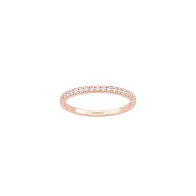 Alliance Infini en or rose et diamants