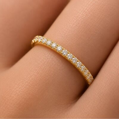 Alliance Infini en or jaune et diamants