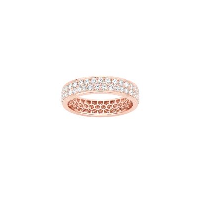 Alliance Infini en or rose et diamants